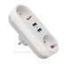 Мережевий розгалужувач ElectrO B21U B2-1U 2 розетки 2 USB 16A 250В Мережевий розгалужувач ElectrO B21U B2-1U 2 розетки 2 USB 16A 250В
