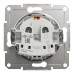 Розетка з заземленням та кришкою Schneider Electric Asfora без рамки біла (EPH3170121)