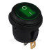 Перемикач TNSy KCD1-5-101WN G/B круглий з підсвічуванням IP65 зелений (TNSy5500723)