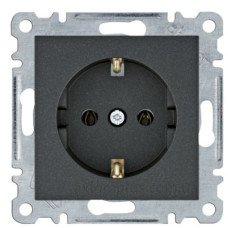 Розетка Hager WL1053 Lumina 16А/230В із з/к (чорна)