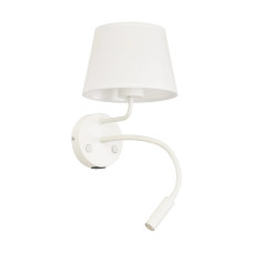Бра, настінний світильник TK Lighting 10204 Maja E27+G9 1+1x15W+8W IP20 білий