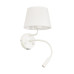 Бра, настінний світильник TK Lighting 10204 Maja E27+G9 1+1x15W+8W IP20 білий