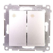 Подвійний перехресний вимикач Kontakt Simon Simon 54 Premium DW7/2.01/43 (срібло)