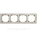 Чотиримісна рамка ABB Sky 2CLA857400A1401 8574 AI (сталь) Чотиримісна рамка ABB Sky 2CLA857400A1401 8574 AI (сталь)