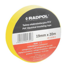 Ізострічка Radpol 0,13ммх19мм / 20м жовта ( AR 19/20-Z ) Ізострічка Radpol 0,13ммх19мм / 20м жовта ( AR 19/20-Z )