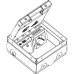 Розетковий люк OBO Bettermann (7368290) UDHOME ONE 1x розетка 250В 16A для покриття 15мм, (h=75...105мм) 140x140x75мм