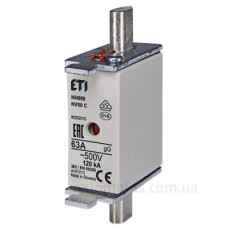Запобіжник ETI 004181212 NH-000/gG 63A 500V KOMBI