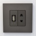 Розетка Zenit антрацит USB 1 мод. 2000мА ( 2CLA218520N1801 )​