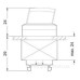 Трипозиційний перемикач Schrack MSK010305R 2х50° з фіксацією (чорний)