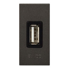 Розетка Zenit антрацит USB 1 мод. 2000мА ( 2CLA218520N1801 )​