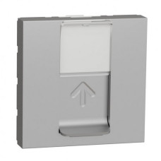 Розетка Schneider Unica NEW аюміній 1-на 2 модулі RJ-45 UTP 5e ( NU341130 )