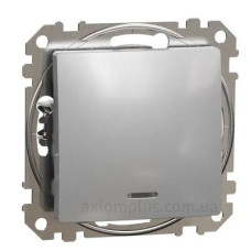 Вимикач Schneider Electric Sedna Design & Elements з підсвіткою алюміній SDD113101L