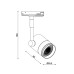 Трековий світильник Kloodi KD-5050/01-2L-BK Track GU10 IP20 чорний