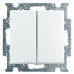 Двокнопковий вимикач ABB Basic 55 2006/5 UC-94-507 (альпійський білий)