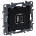USB розетка Legrand Niloe Step А+C 12Вт+15Вт 5В чорна (863540) USB розетка Legrand Niloe Step А+C 12Вт+15Вт 5В чорна (863540)