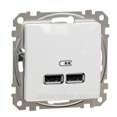 USB розетка Schneider Electric Sedna Design & Elements A+A 2,1A біла SDD111401 USB розетка Schneider Electric Sedna Design & Elements A+A 2,1A біла SDD111401