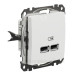 USB розетка Schneider Electric Sedna Design & Elements A+A 2,1A біла SDD111401