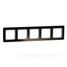 Рамка п'ятимісна Schneider Electric Sedna Elements штучне чорне скло SDD361805