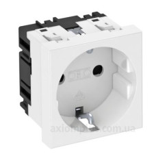 Розетка OBO Bettermann modul 45 з заземленням та шторками 250В 16A 0˚ біла (6120008)