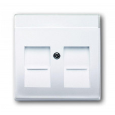 Розетка ABB basic55 2-на біла комп'ютерна з полем для напису ( 2CKA001710A3945 )