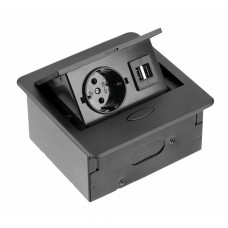 Розетка в стільницю GTV Avaro 1-на з/з 2xUSB ( AE-PB1SAVA-20 )