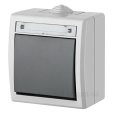 Одноклавішний вимикач Elektro-Plast Aquant 1201-10 (сірий) Одноклавішний вимикач Elektro-Plast Aquant 1201-10 (сірий)