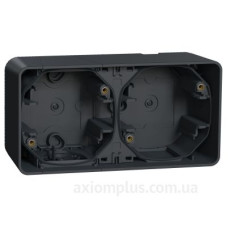 Накладний горизонтальний блок підрозетників Schneider Electric MUR37914 IP55 (антрацит)