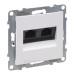 Подвійна комп'ютерна розетка RJ45 Cat.5e UTP Legrand SUNO (білий) 721151