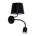 Бра, настінний світильник TK Lighting 2537 Maja E27+GU10 1+1x15W+8W IP20 чорний