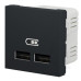 Подвійна USB розетка Schneider Electric NU341854 2.1А 2М (антрацит)
