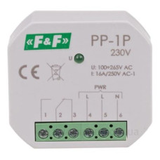Електромагнітне реле F&F PP-1P-230V 16А 100÷265В AC