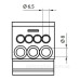 Розподільний блок ETI 001102411 EDBM-1/PE (160А 1x4-50; 3x2.5-25; 4x2.5-16)