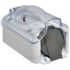 Накладна розетка двомісна з кришкою ETI PRE-2PC IP44 (4481021)