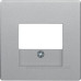 Накладка для розеток, гучномовців, USB-розеток Berker Q.х (алюміній)
