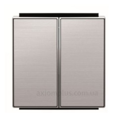 Подвійна клавіша вимикача ABB Sky 2CLA851100A1401 8511 AI (сталь)