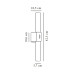 Бра для ванної, світильник Nordlux 2015321033 Helva Double LED 1x9.5W 3000K-4000K 900Lm IP44 хром