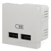 Подвійна USB розетка Schneider Electric NU341818 2.1А 2М (біла)