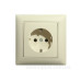 Розетка ABB Basic 55 20 EUC-92-507 із заземленням (слонова кістка)
