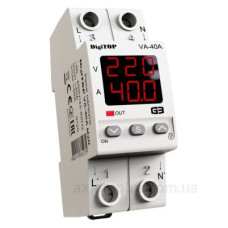 Реле напруги DigiTOP VA-40A M2R (червоний індикатор)