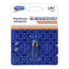 Батарейка лужна Аско-Укрем LR1.BP1 (блістер 1шт) Батарейка лужна Аско-Укрем LR1.BP1 (блістер 1шт)