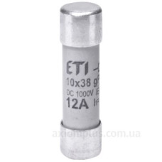 Запобіжник ETI 002625106 CH 10x38 gPV 12A 1000V (10kA) UL