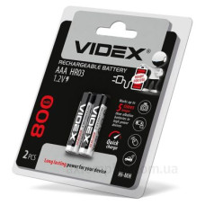 Акумулятор Videx AAA 800мАч (HR03/800/2DB) 1 шт Акумулятор Videx AAA 800мАч (HR03/800/2DB) 1 шт