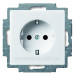 Розетка ABB Basic 55 20 EUC-94-507 із заземленням (альпійський білий)