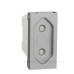 Розетка Schneider Electric Unica New NU303130 зі шторками гвинтовий зажим 1м алюміній
