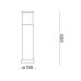 Вуличний світильник Ideal Lux 109145 Tronco E27 1x42W IP65 білий