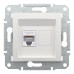 Комп'ютерна розетка RJ45 UTP cat.6 Schneider Electric Asfora без рамки біла (EPH4770121)