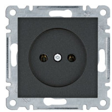 Розетка Hager WL1013 Lumina 16А/230В без з/к (чорна)