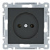 Розетка Hager WL1013 Lumina 16А/230В без з/к (чорна)