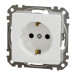 Розетка Schneider Electric Sedna Design & Elements з заземленням та шторками біла SDD111022