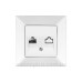 Розетка комп'ютерна Meridian, RJ45 Cat.5e, білий